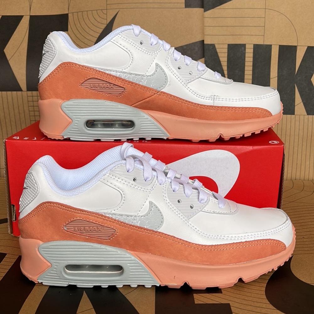 Nike Air Max 90 LTR SE WMNS White/Aura-LT Madder Root - Picture 2 of 16